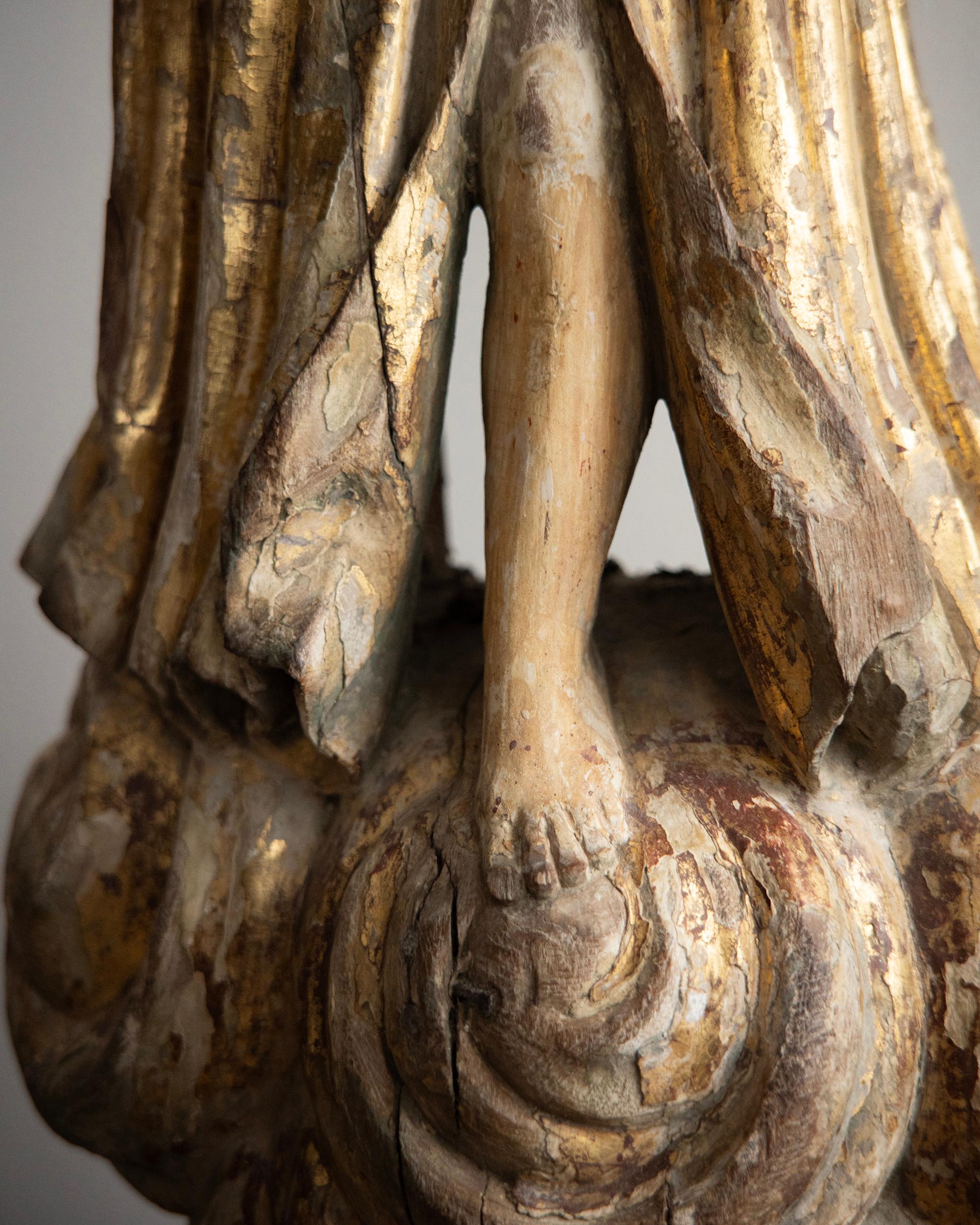 Arte sacra del XVIII secolo, Statua di donna In condizioni buone in vendita a Allerum, SE
