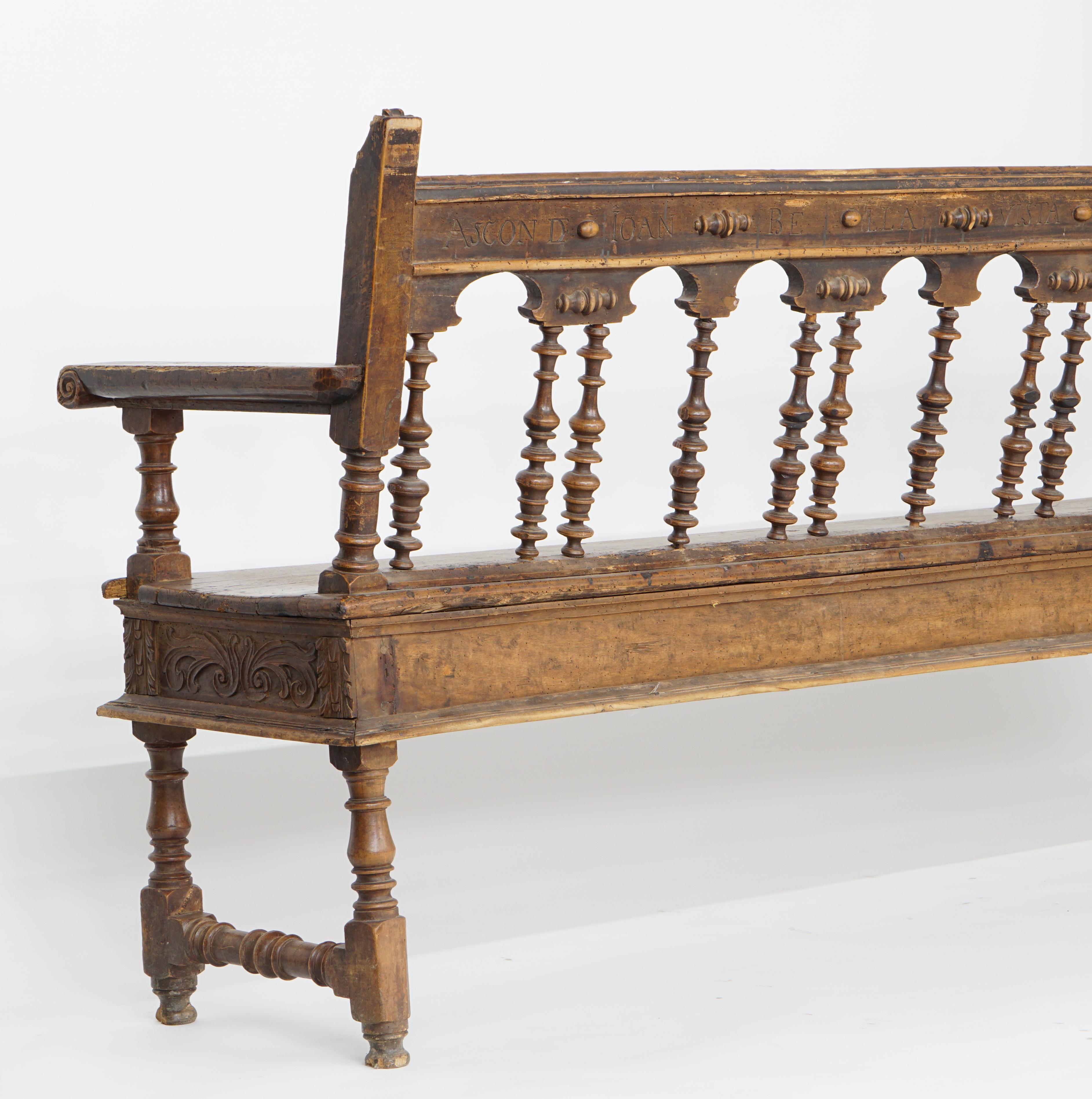 Neoclassical 18th Century Sacristy Bench