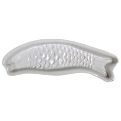 18th Century Salt-Glazed Stoneware Confectionary Mold in the Form of a Fish