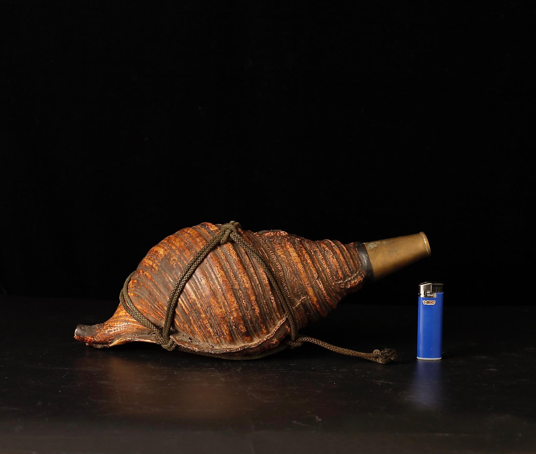 Echoing through time with the sound of ancient battlefields and sacred rituals, this 18th-century Horagai signal conch (SKU: ZC37) is a venerable treasure from the age of samurai. Crafted with purpose and precision, it served as a vital means of