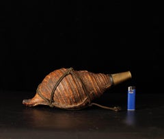 18th Century Samurai Signal Conch with Brass Mouthpiece