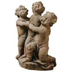18th century sandstone statue ... angels ...