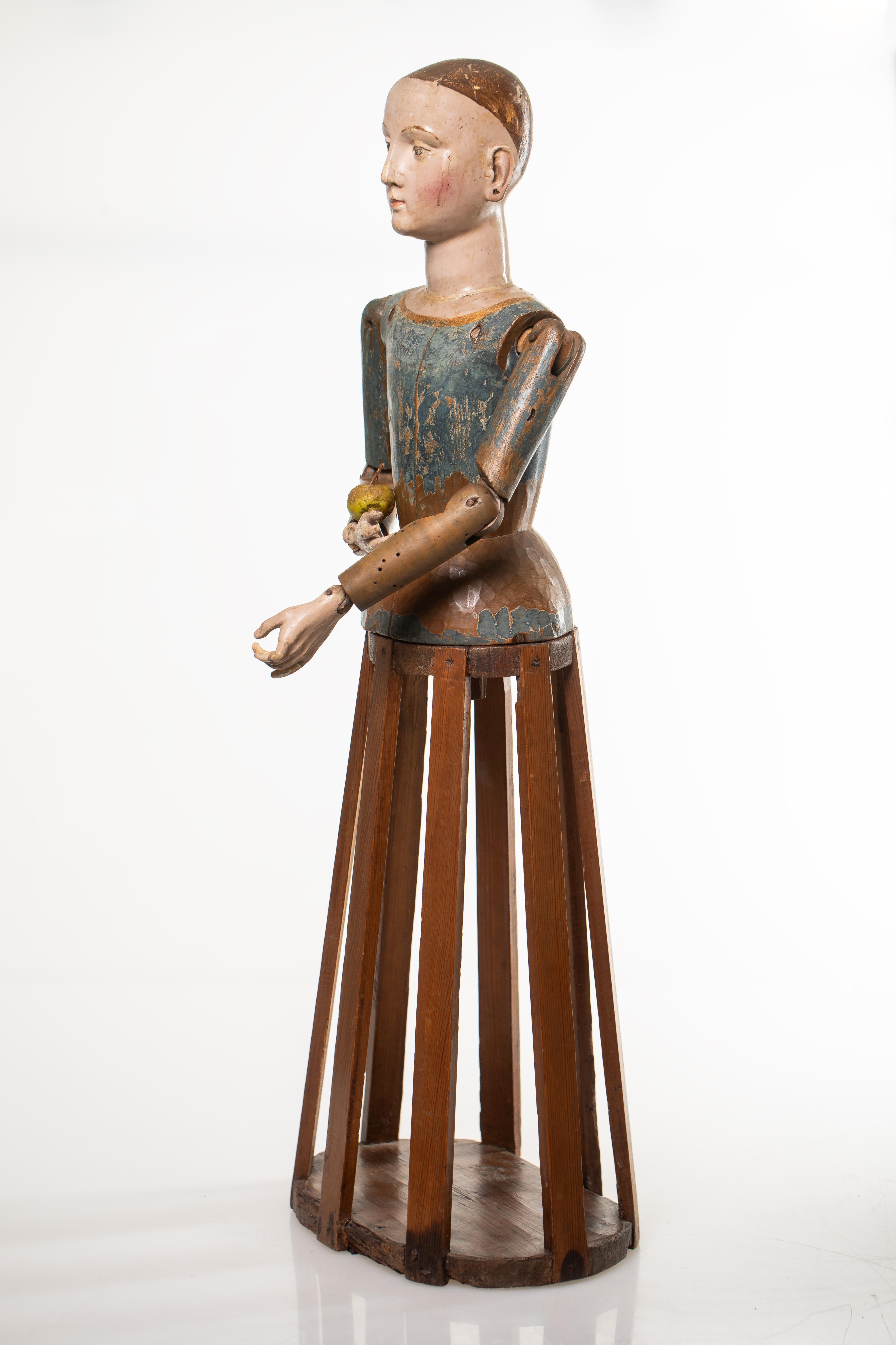 Italian 18th Century Santo Figure Mannequin Figures Florence Italy Original Patina For Sale