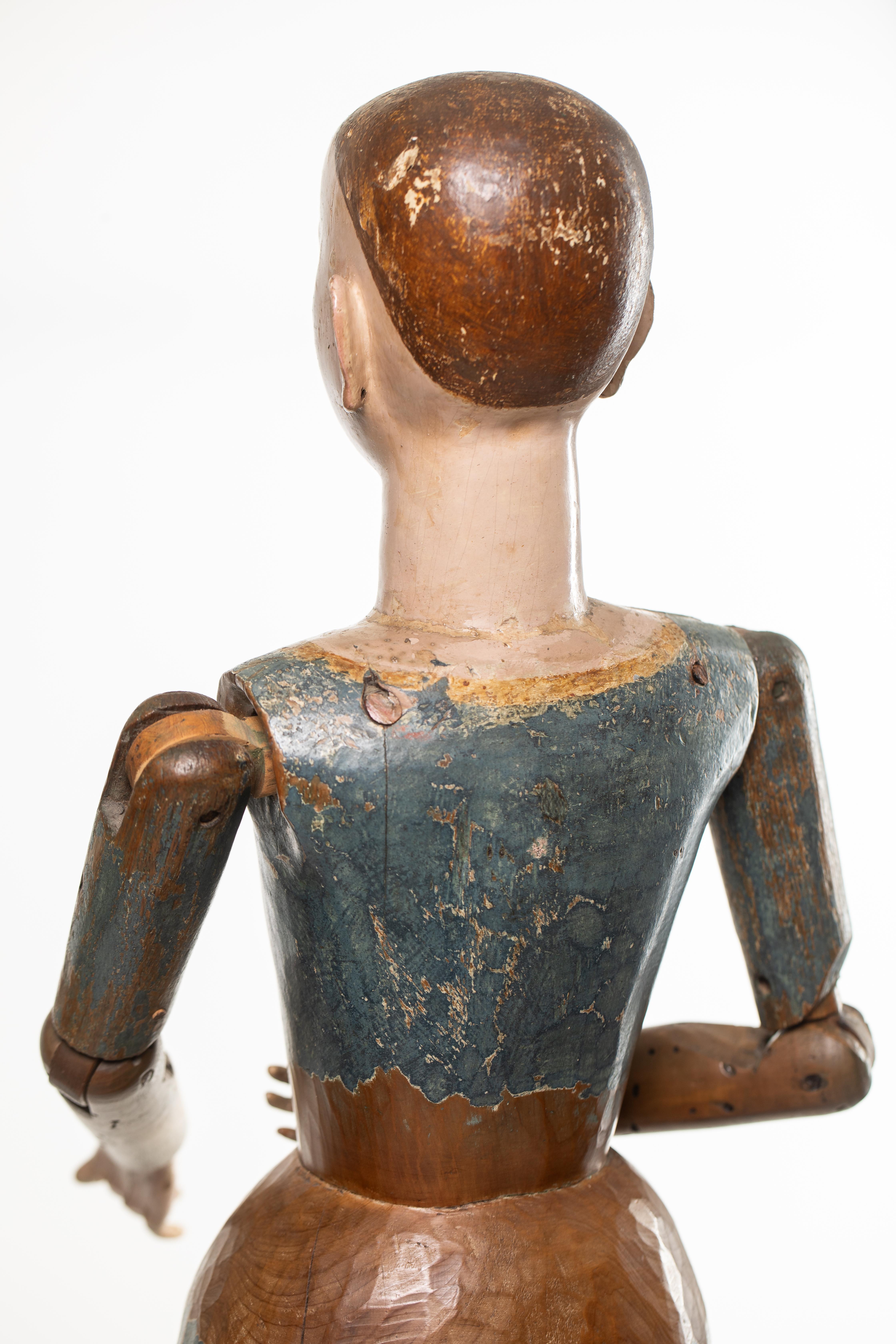 18th Century and Earlier 18th Century Santo Figure Mannequin Figures Florence Italy Original Patina For Sale