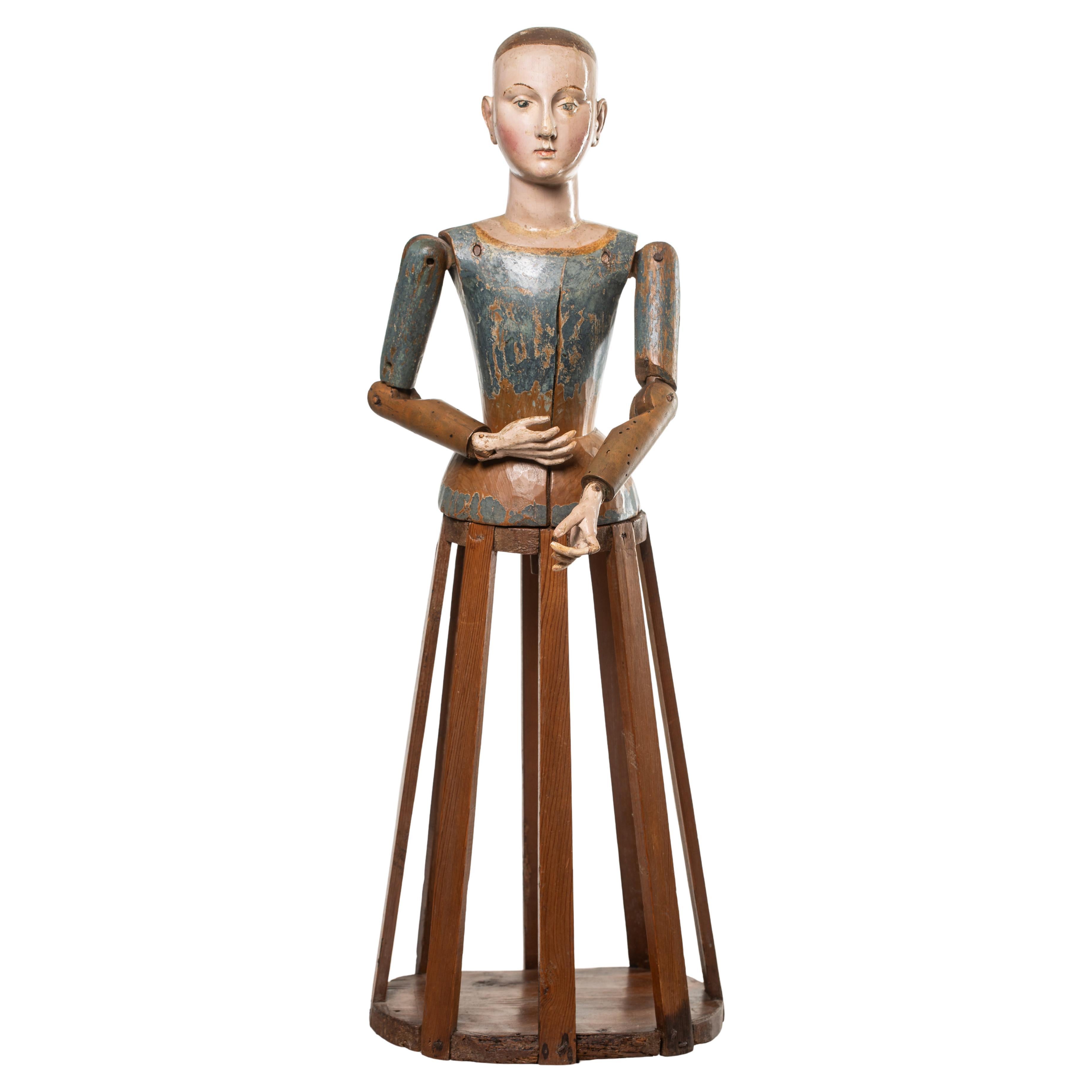 18th Century Santo Figure Mannequin Figures Florence Italy Original Patina For Sale