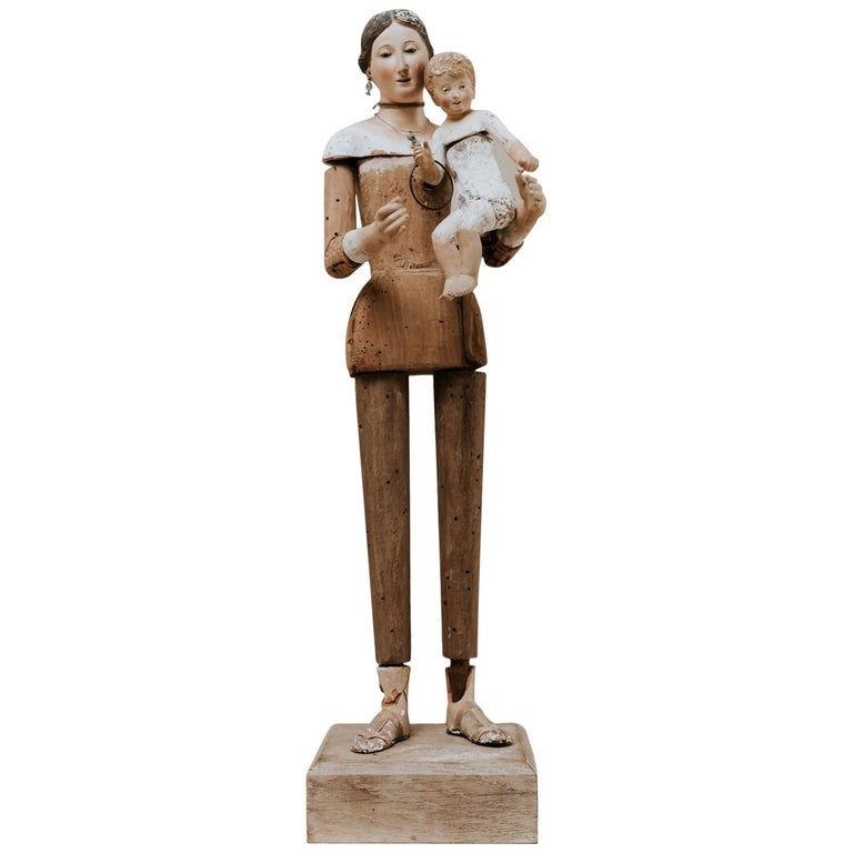 18th Century Santos Figure Madonna and Child at 1stDibs
