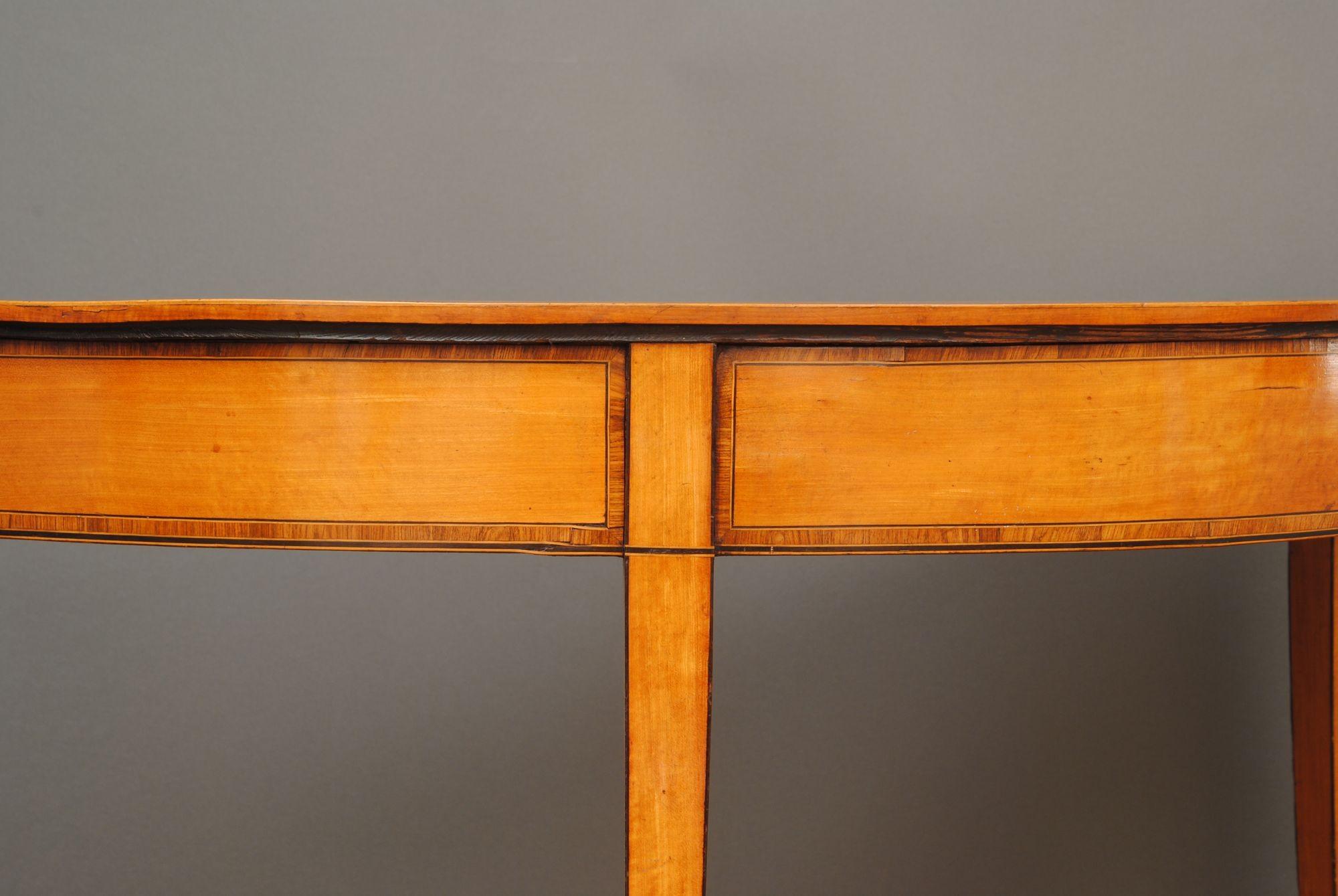 Cross-Banded 18th Century Satinwood Pier Table For Sale