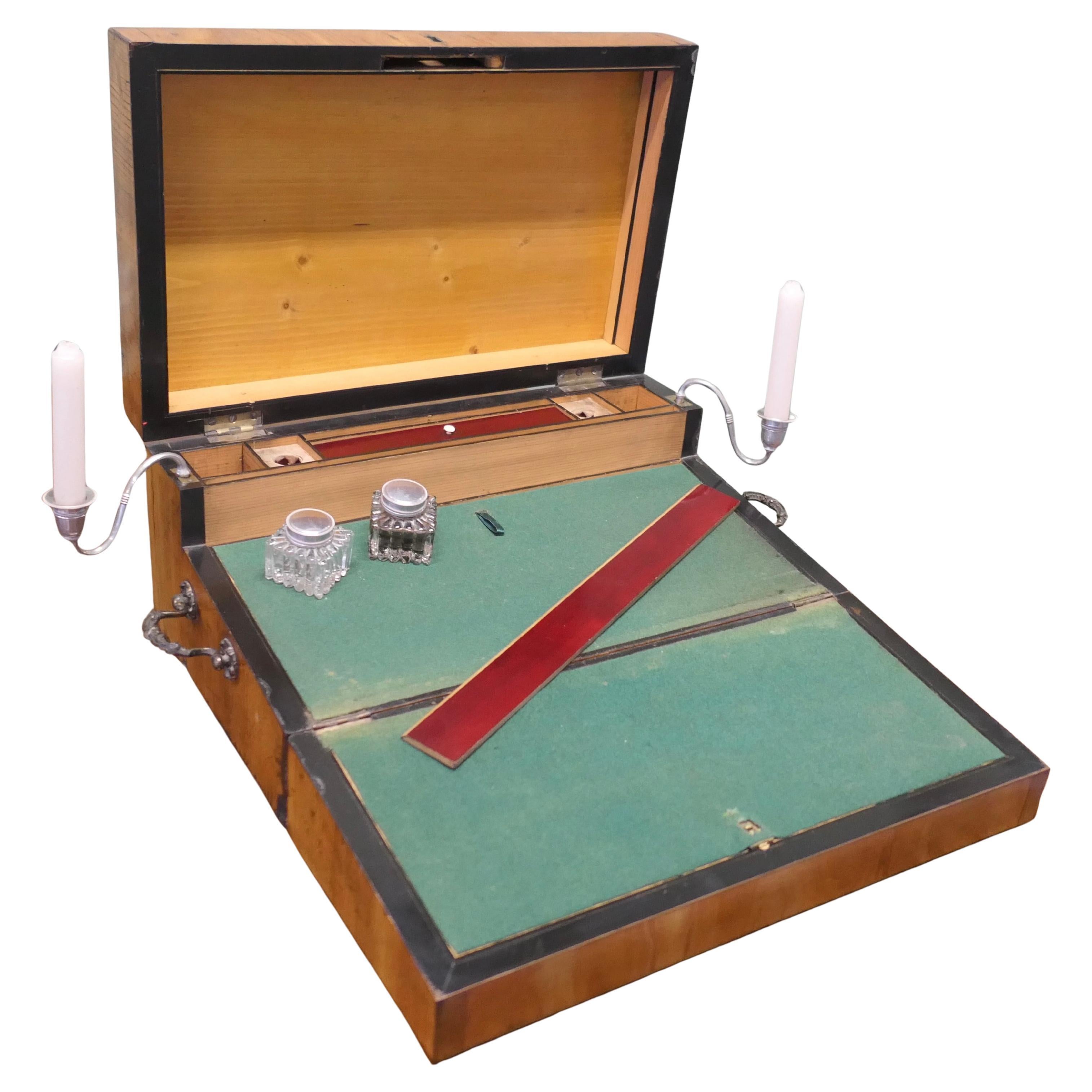 18th Century Satinwood Traveling Writing Slope or Lap Desk For Sale