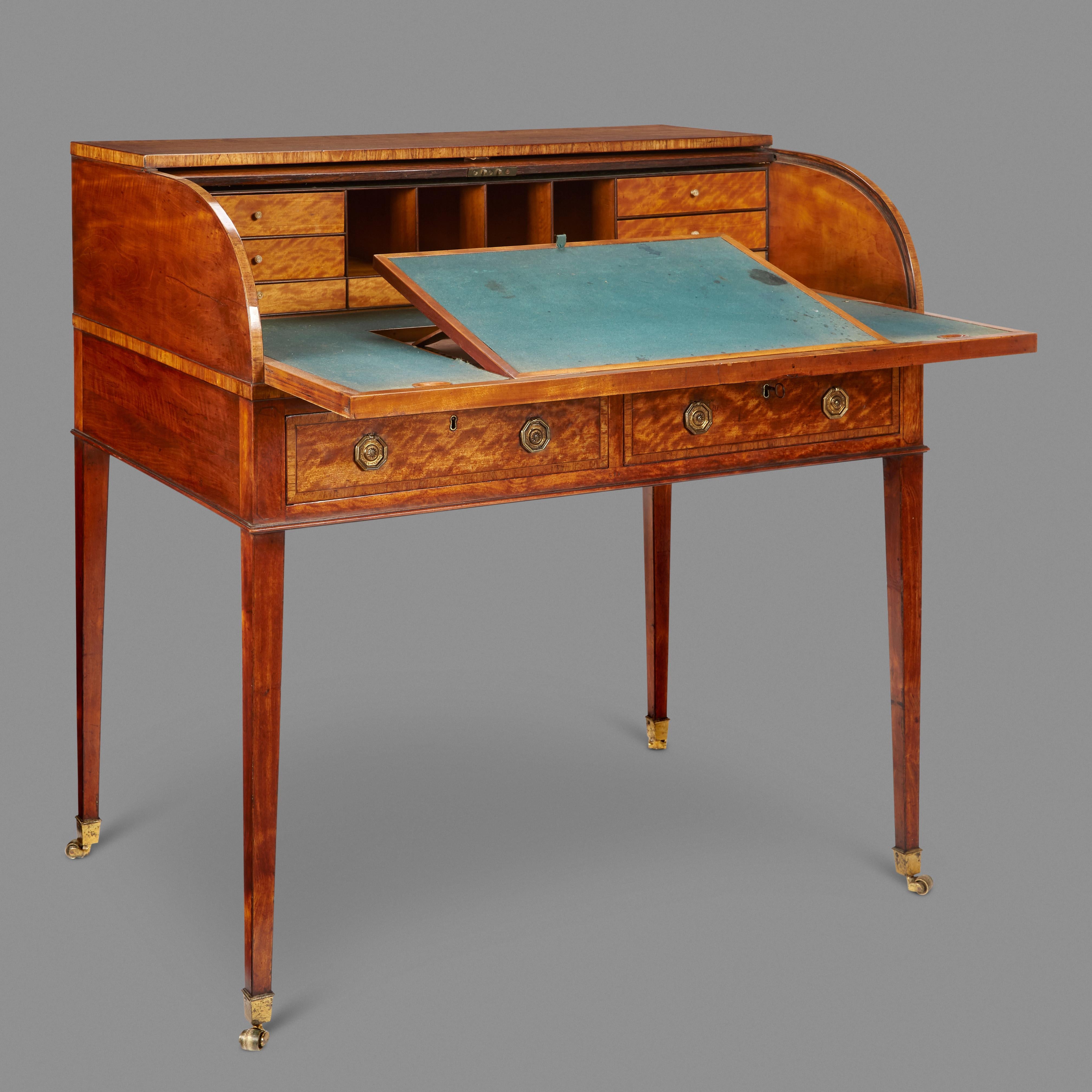 Sheraton 18th Century Satinwood Writing Desk