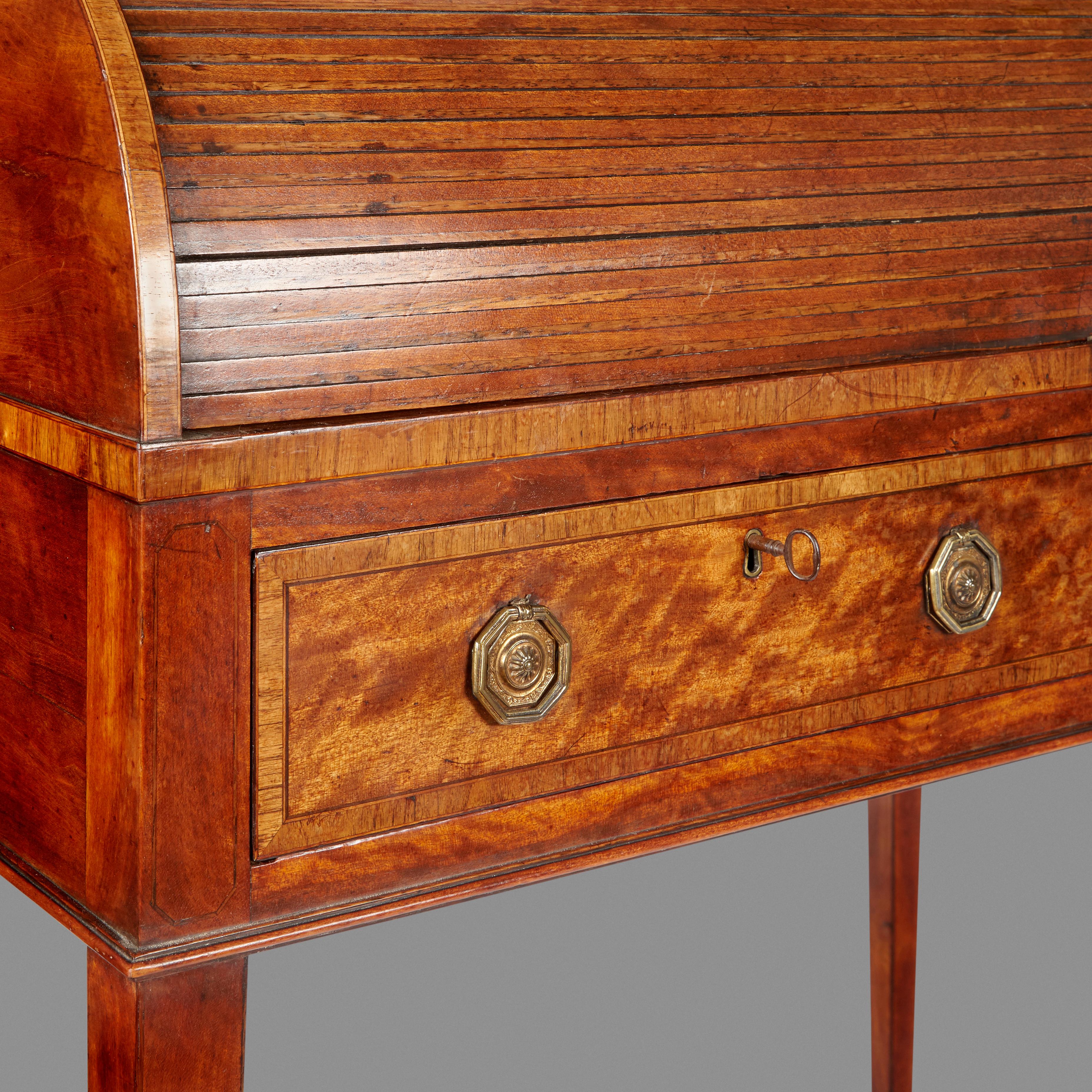 English 18th Century Satinwood Writing Desk