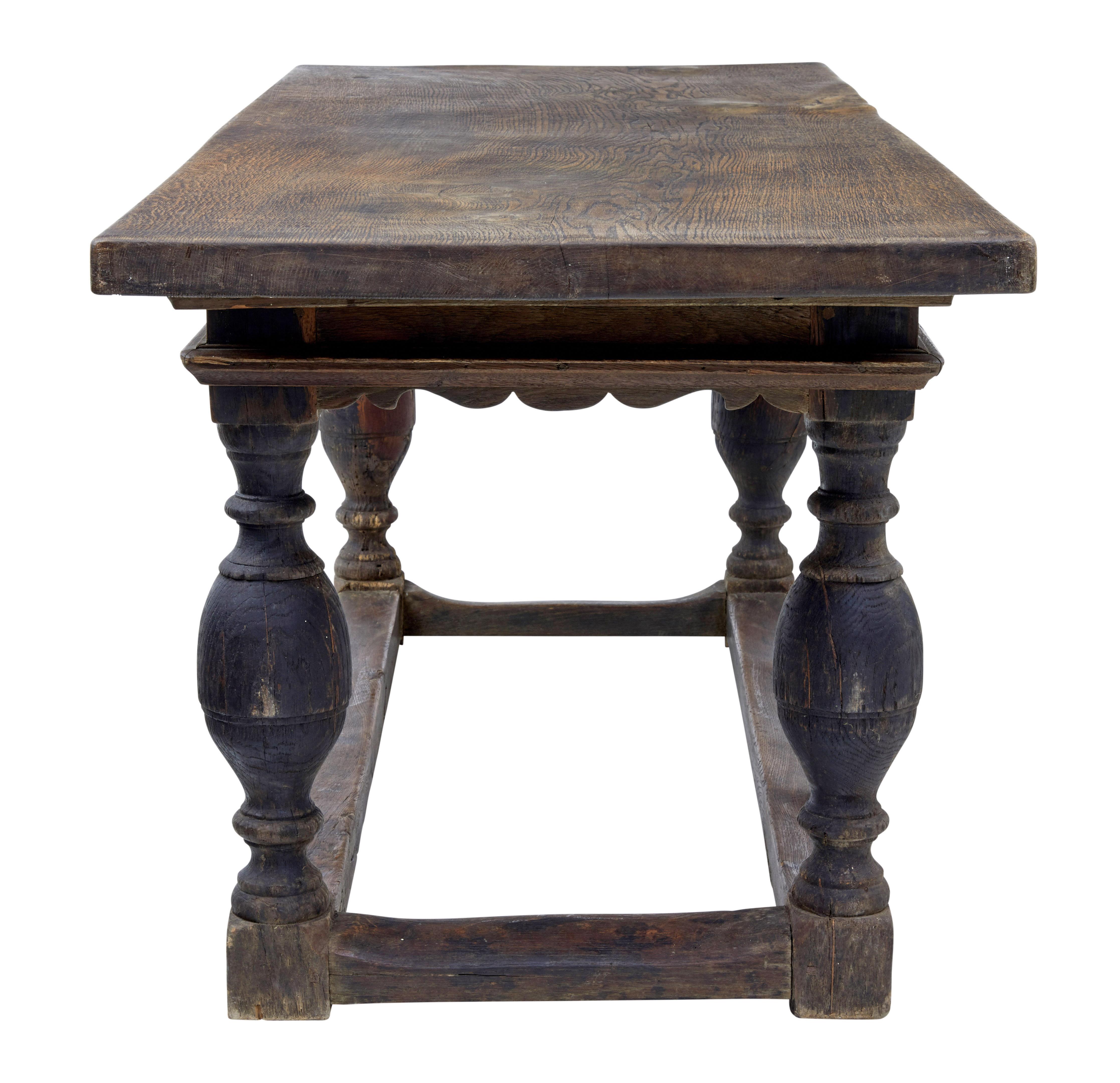 Woodwork 18th Century Scandinavian Baroque Dining Table