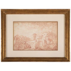 18th Century Scandinavian Landscape Drawing