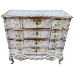 18th Century Scandinavian Painted Baroque Chest of Drawers