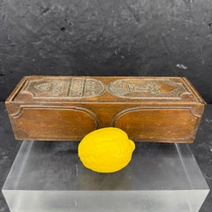 18th Century Scandinavian Rectangular Wood Keepsake Heart Carving Jewelry Box