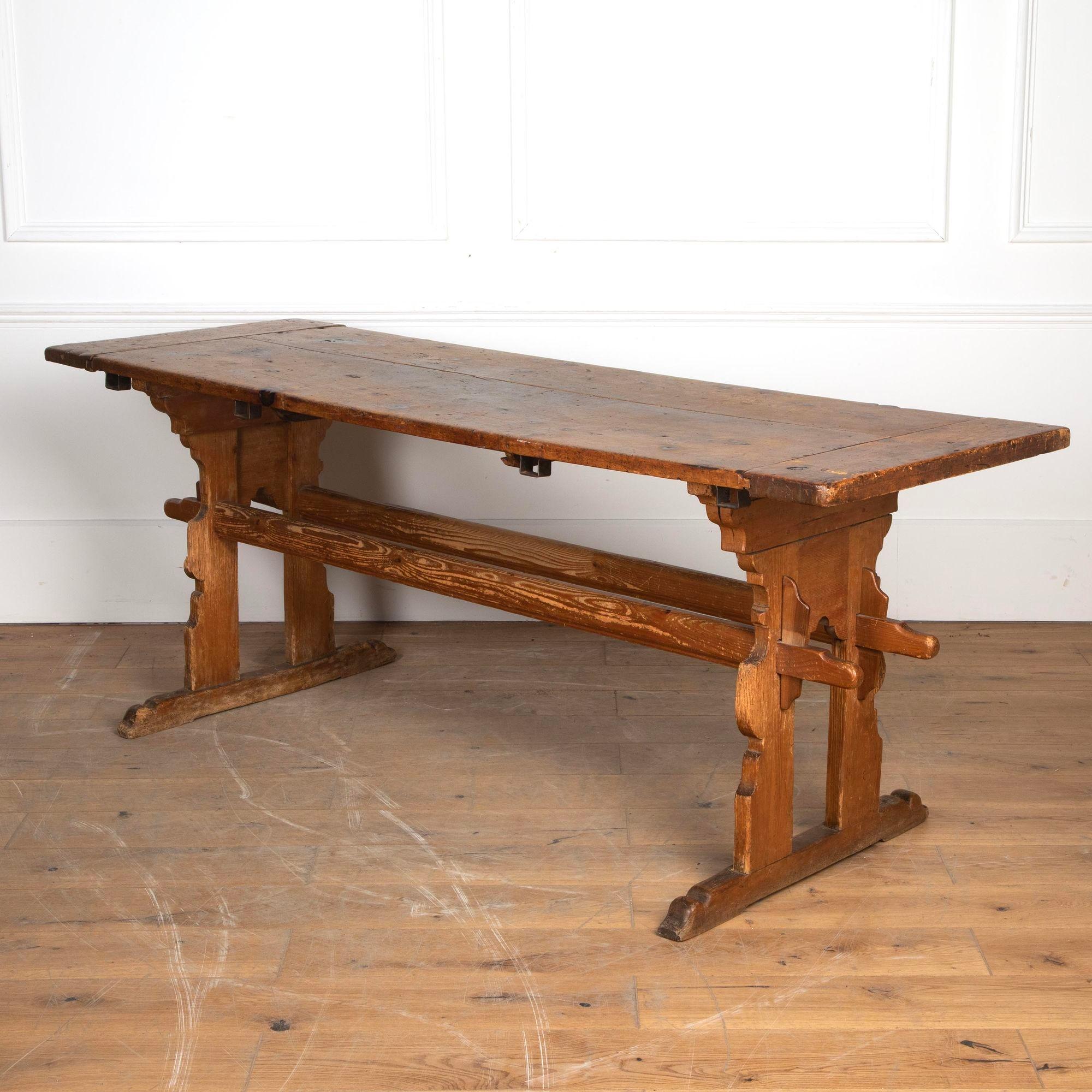 18th Century Scandinavian Spruce Table 7