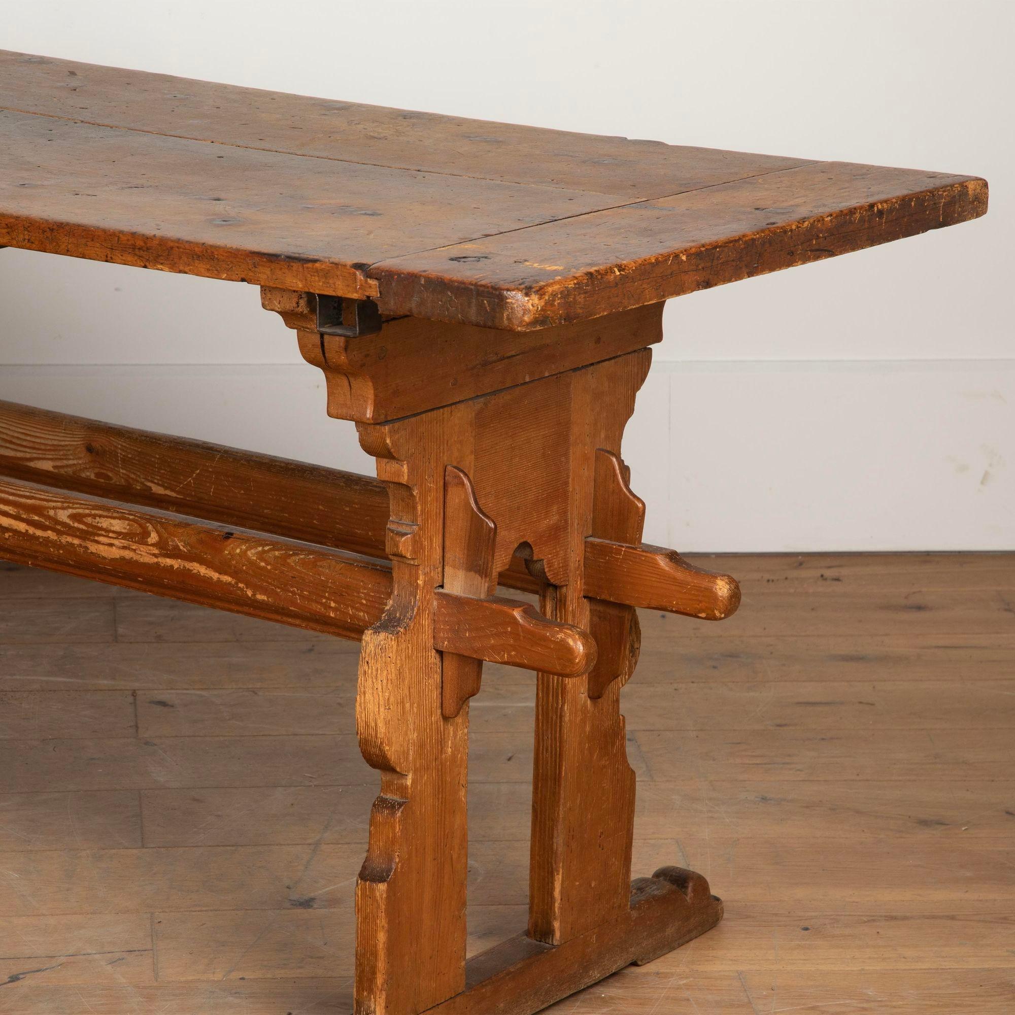 18th Century Scandinavian Spruce Table 8