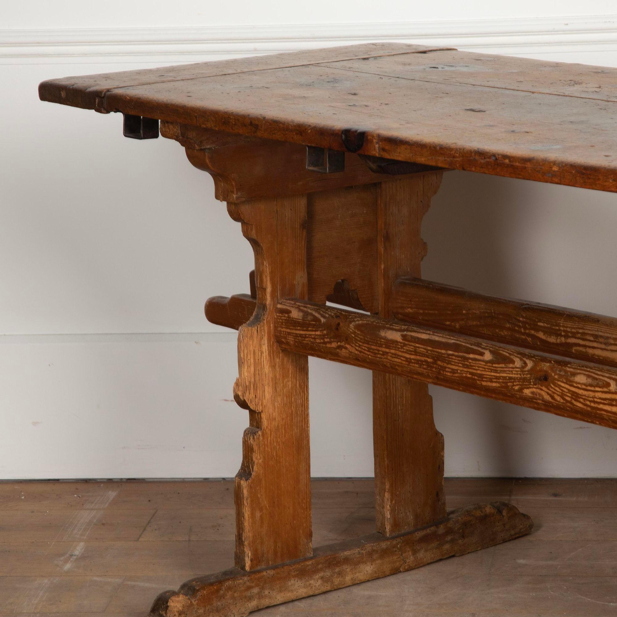 18th Century Scandinavian Spruce Table 9