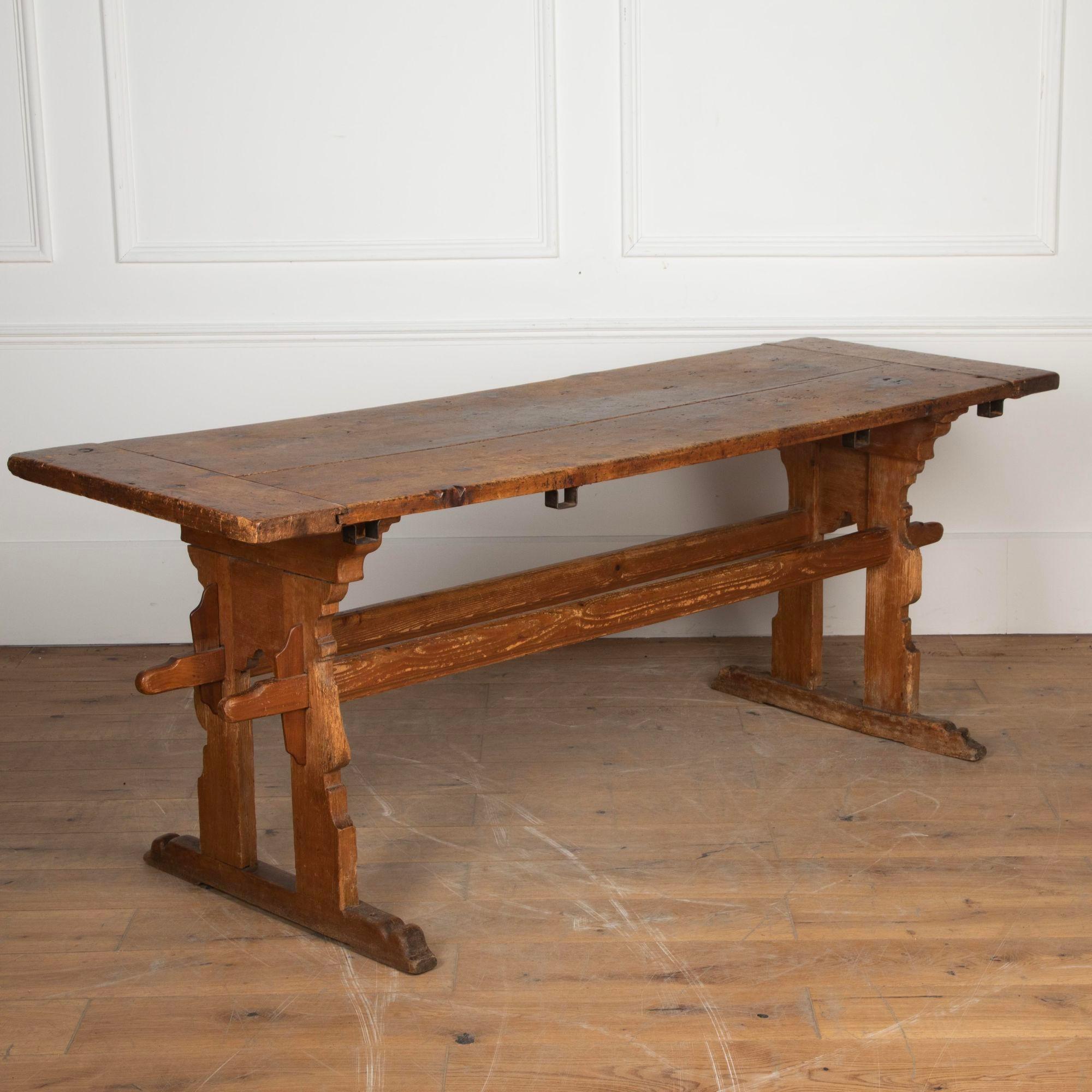 18th Century Scandinavian Spruce Table 2