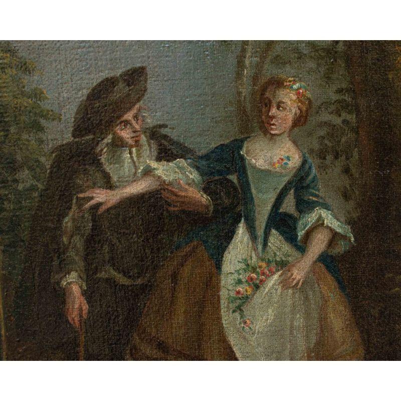 18th Century Scene with Spinner Piedmontese school Painting Oil on Canvas For Sale 3