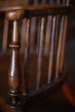 18th Century Scottish Elm and Birch Comb Back Windsor Armchair