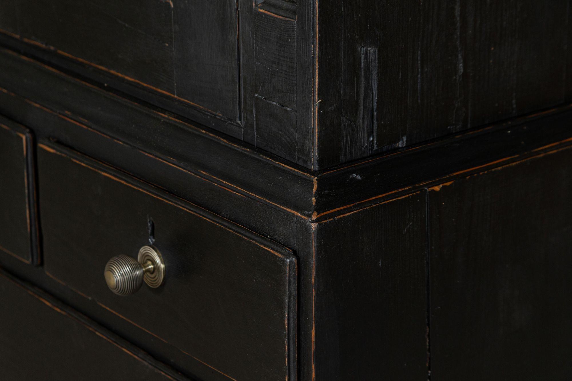 Pine 18th Century Scottish Linen Press, Housekeepers Cupboard For Sale