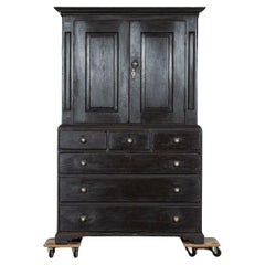 Antique 18th Century Scottish Linen Press, Housekeepers Cupboard