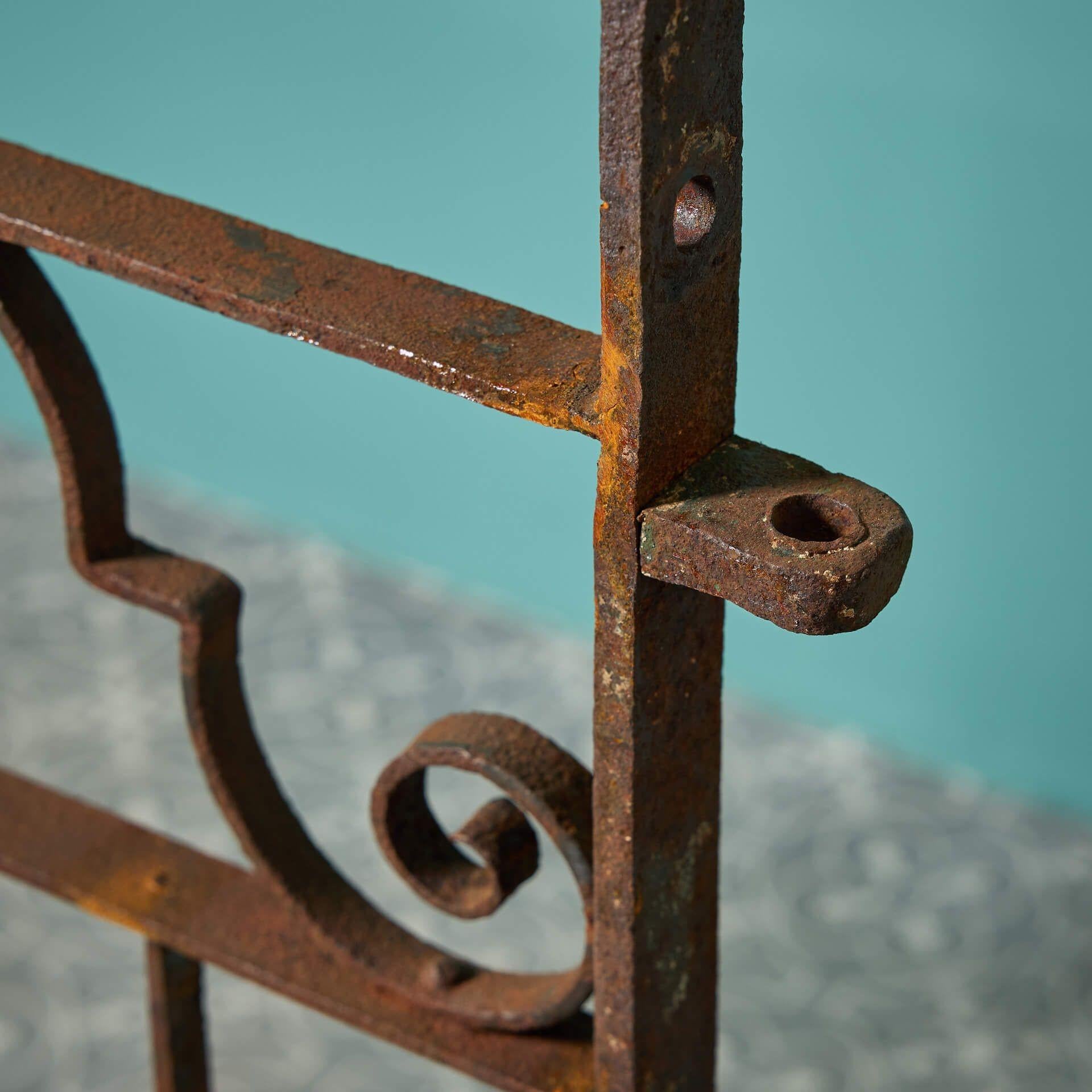 Metal 18th Century Scottish Wrought Iron Side Gate For Sale