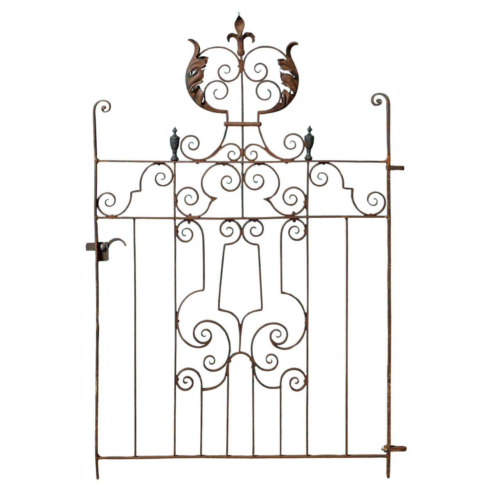 18th Century Scottish Wrought Iron Side Gate For Sale