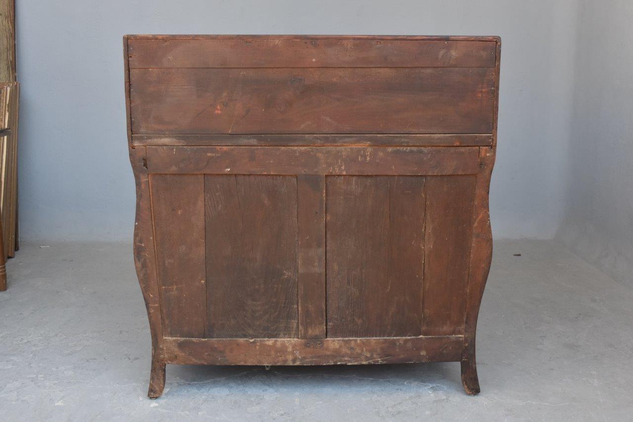 18th Century Scriban Commode with Cylinder of Louis XV Period in Marquetry For Sale 5