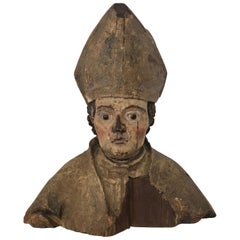 18th Century Sculpture of Religious Figure