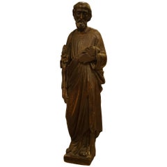 Antique 18th Century Sculpture of Saint Anthony
