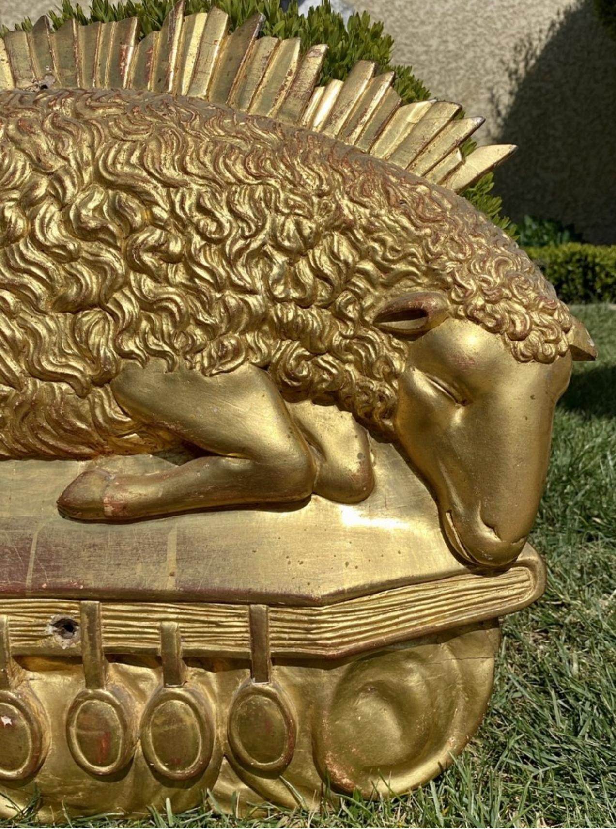 Francese XVIII secolo, Scultura L'agnello A. Pascal e i sette sigilli in vendita