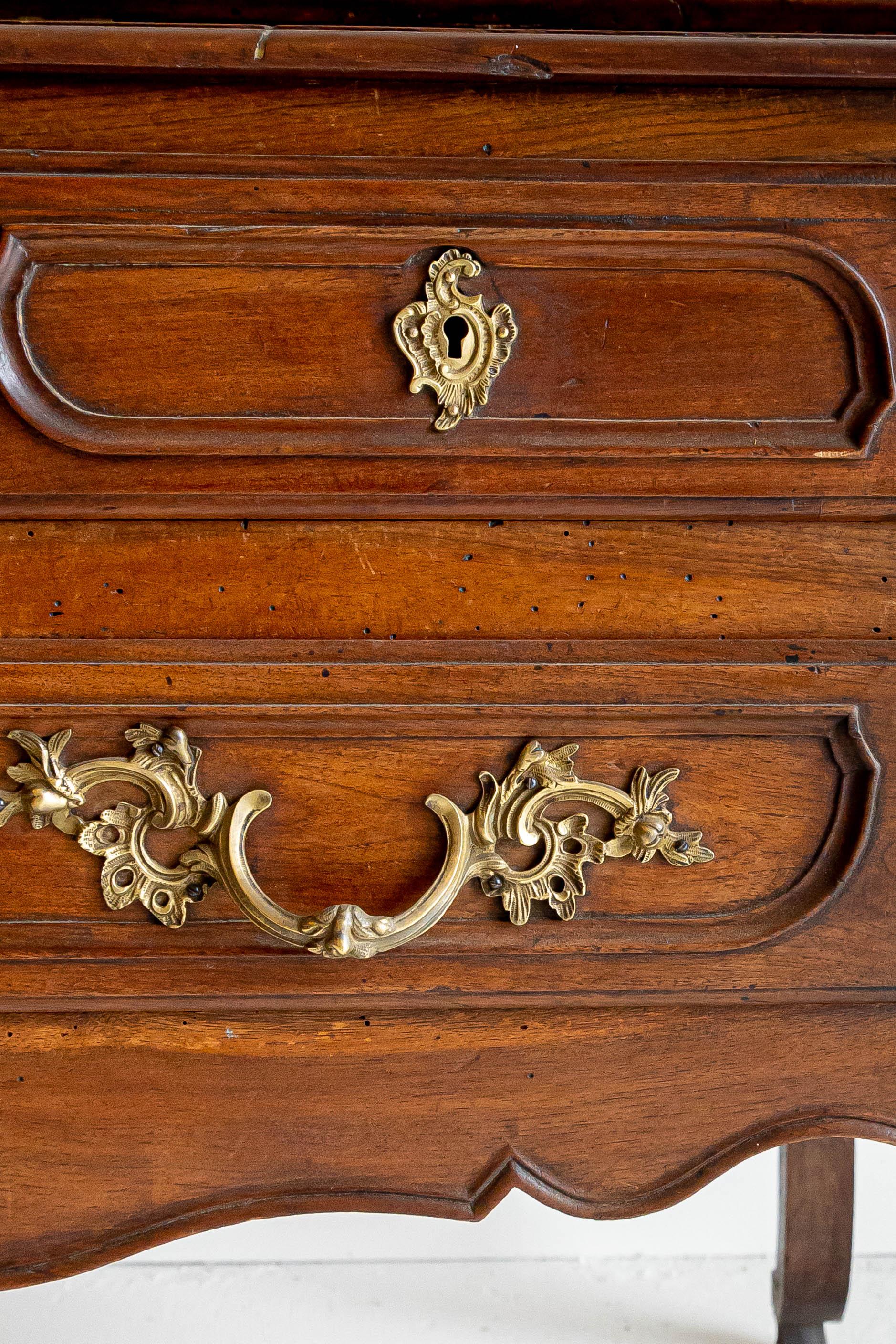 Louis XV 18th century Secretaire with fold down table For Sale