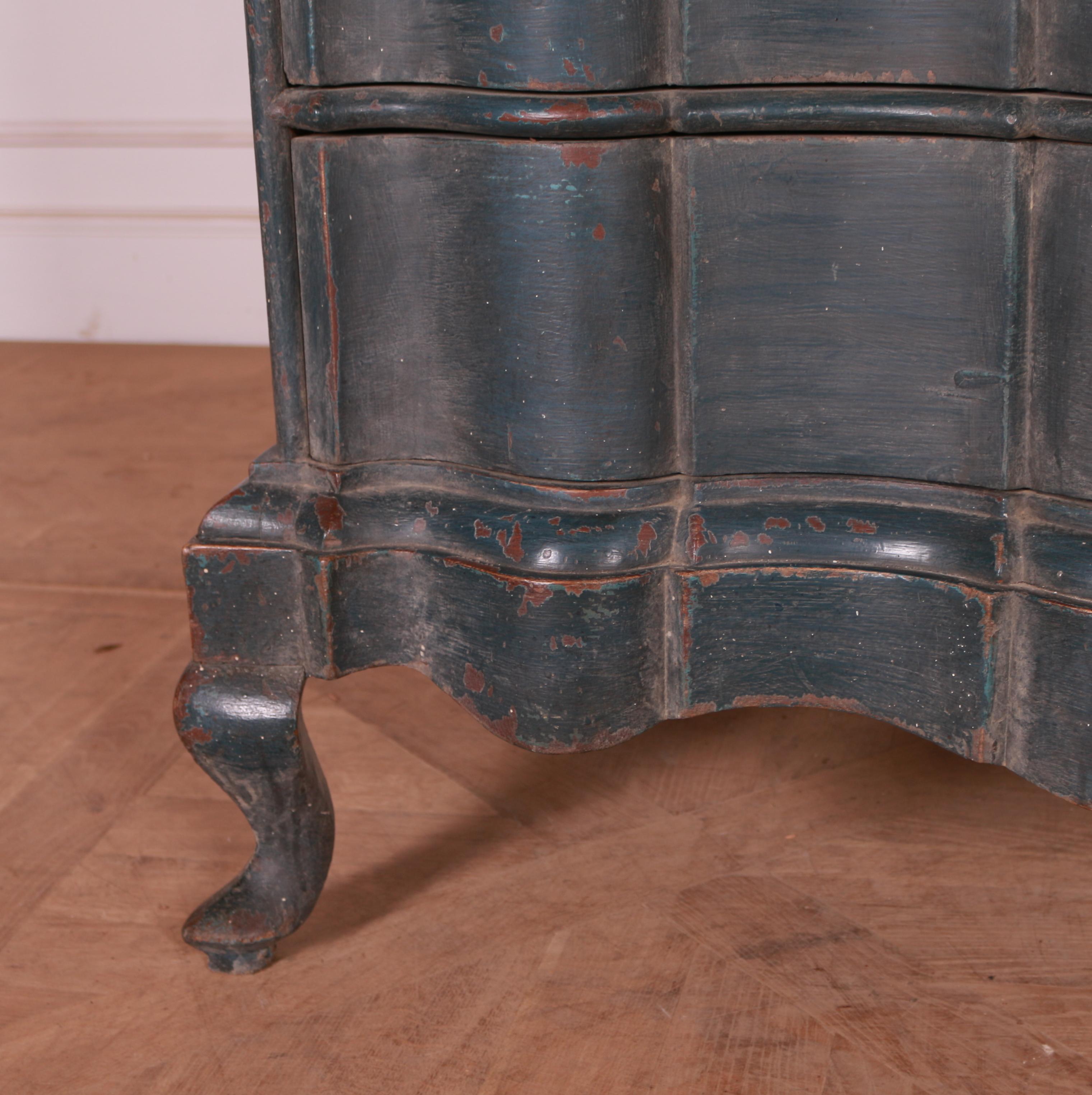 Painted 18th Century Serpentine Commode
