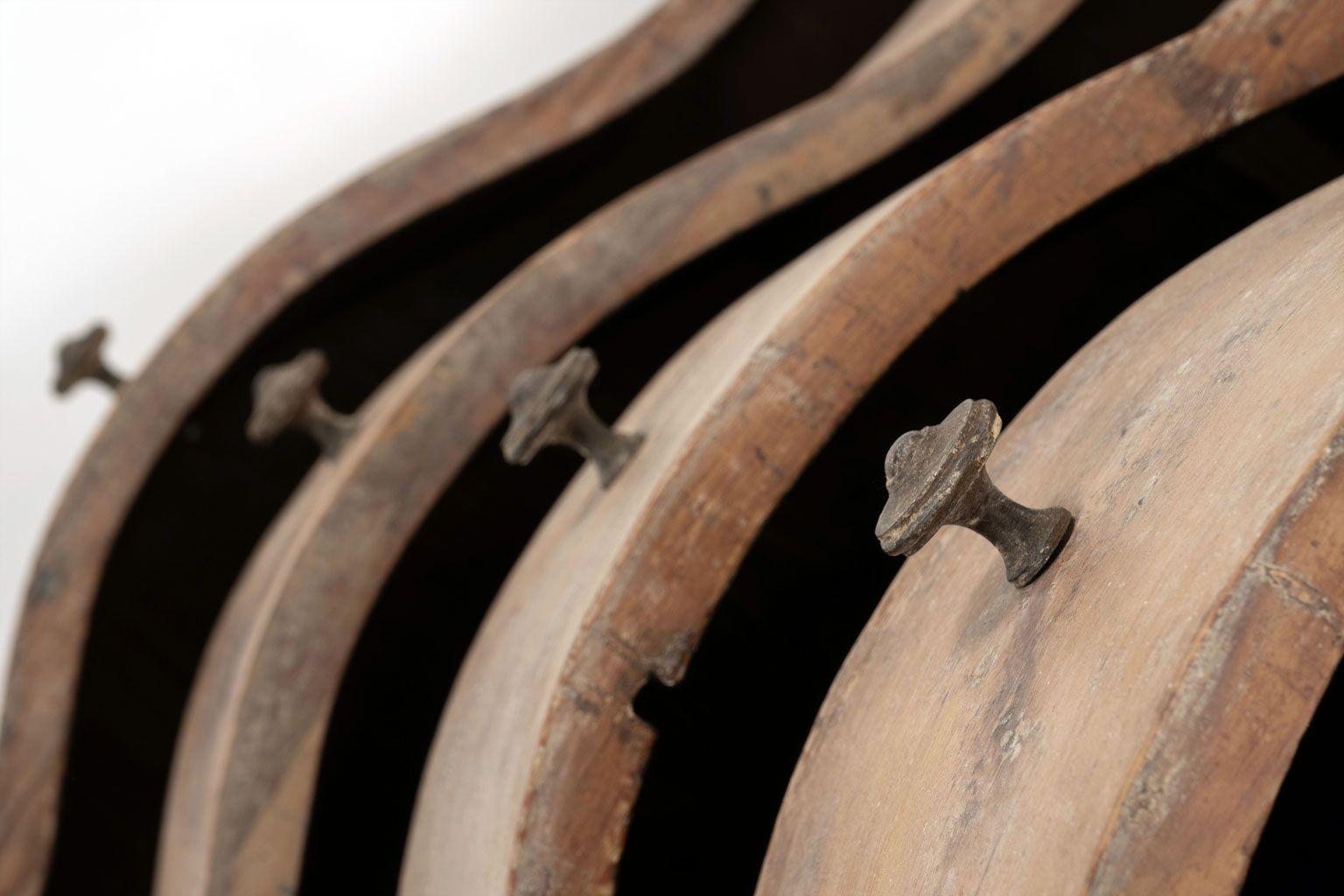 Steel 18th Century Serpentine-Front Danish Pine Commode