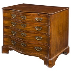 18th Century Serpentine Mahogany Chest