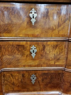18th Century Serpentine Olive Wood & Mahogany Commode