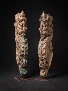 18th century Set of antique wooden Indian temple fragments from India