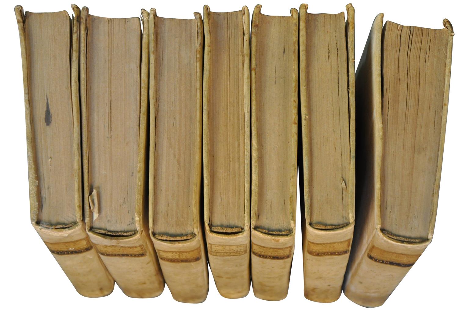 18th Century Set of Italian Vellum Books In Good Condition In Atlanta, GA
