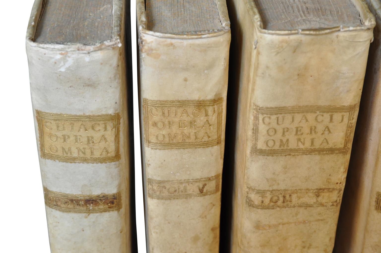 18th Century and Earlier 18th Century Set of Italian Vellum Books