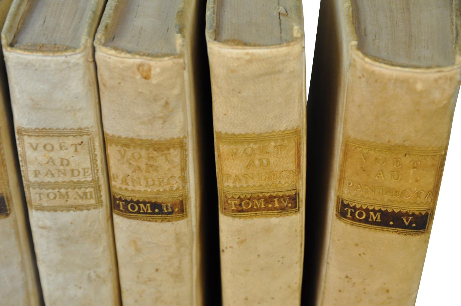 18th Century and Earlier 18th Century Set of Italian Vellum Books