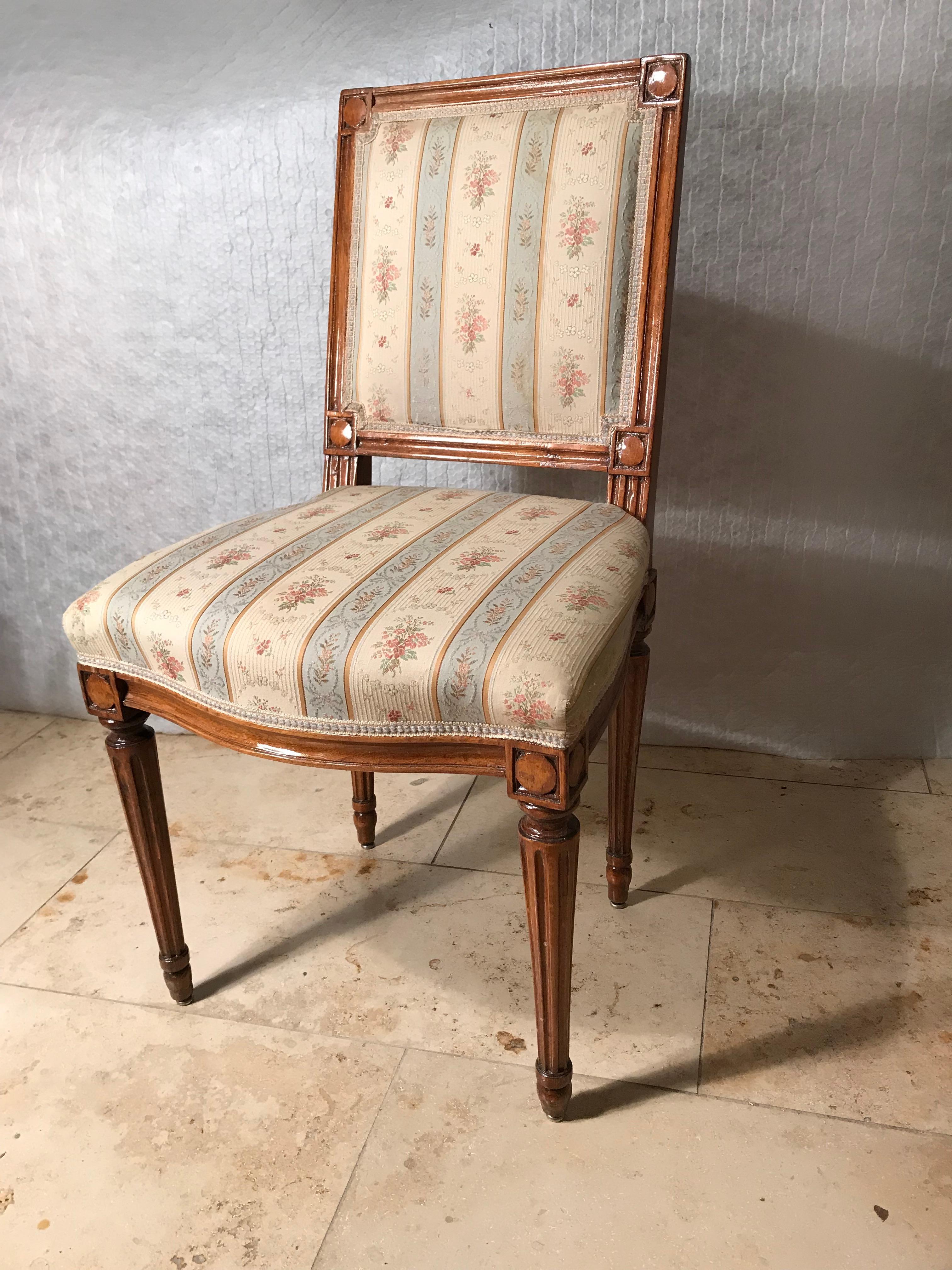 18th Century Set of Six Louis XVI Chairs 3