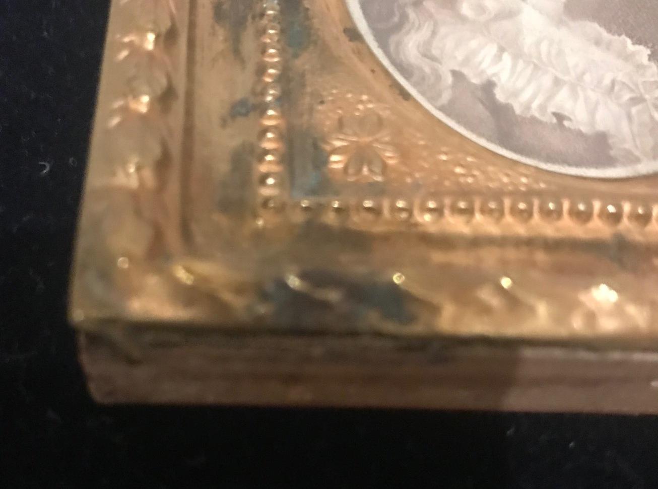 18th Century Set of Three Miniature Pressed Brass Frames 1