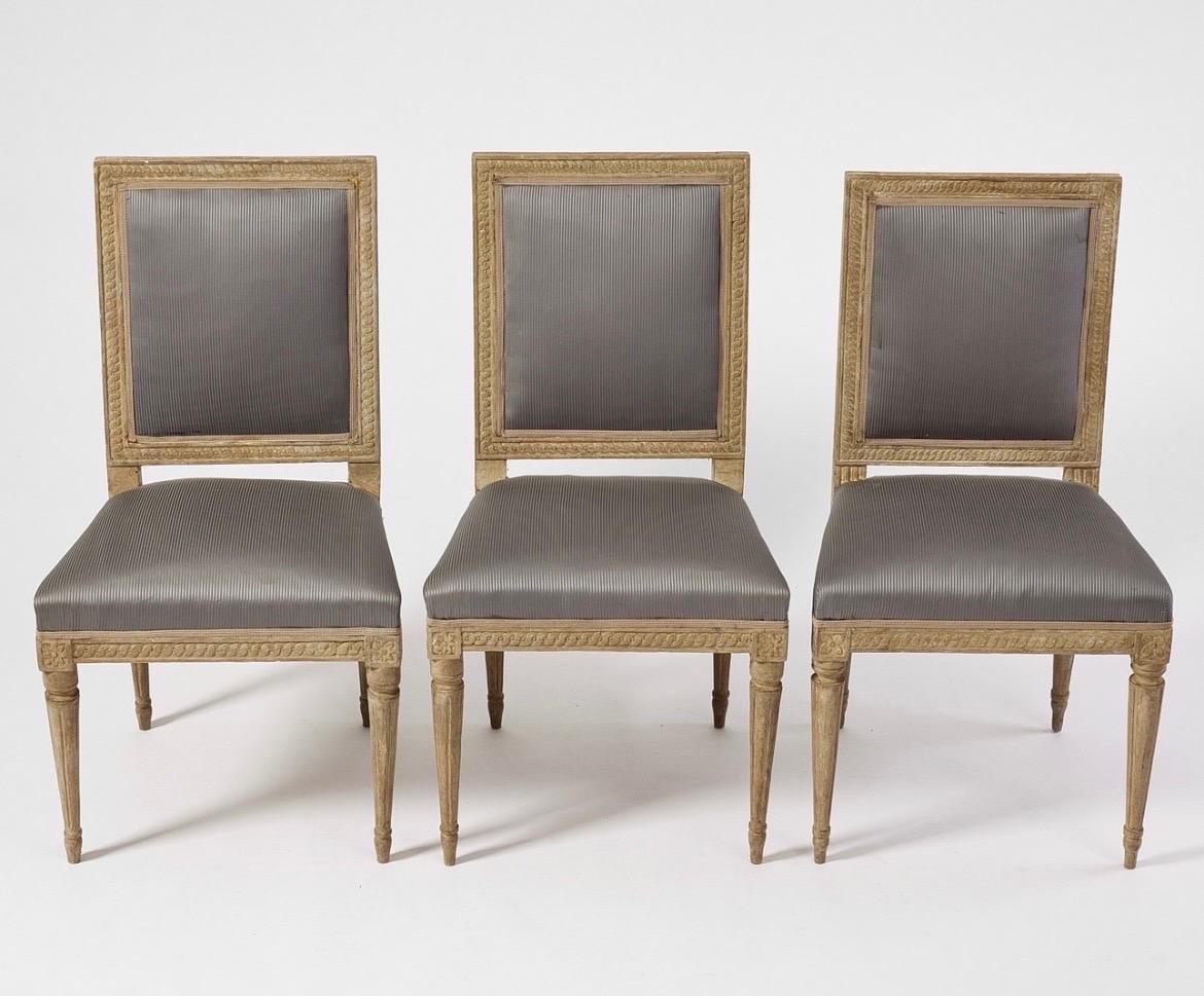 Siglo XVIII Conjunto de seis sillas suecas Periodo Gustaviano en Bueno estado para la venta en Madrid, ES
