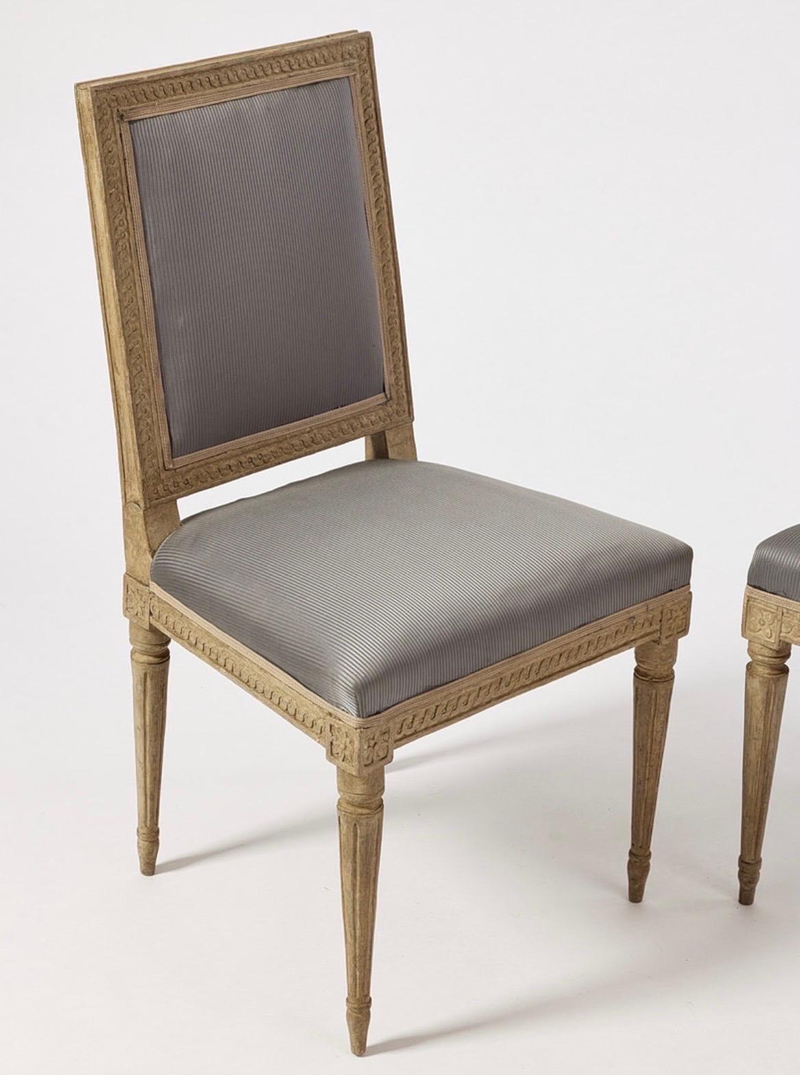 Siglo XVIII Conjunto de seis sillas suecas Periodo Gustaviano en venta 2