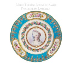 18th Century Sevres Hand Painted Blue Celeste-Ground Plate