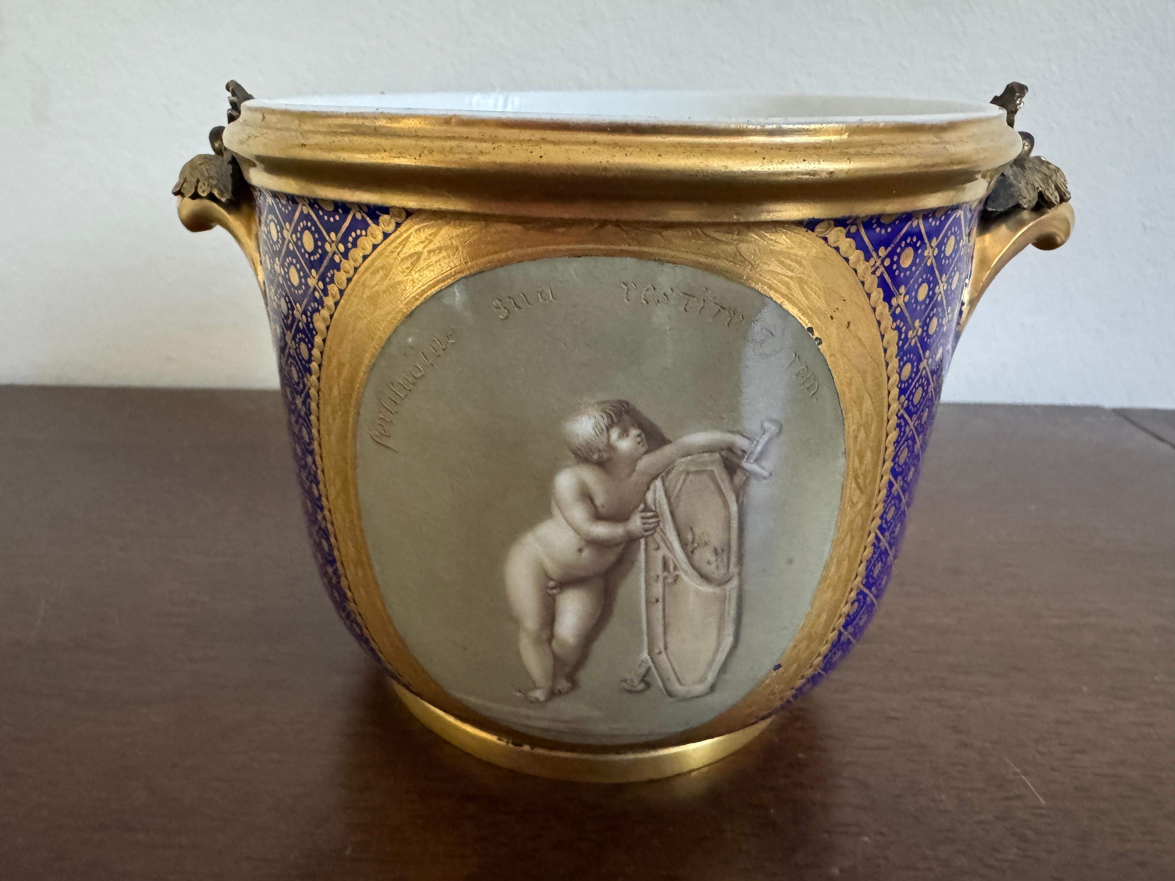 Milieu du XVIIIe siècle Seaux à bouteille en porcelaine de Sèvres du XVIIIe siècle en vente
