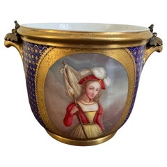 Raffreddatore per bottiglie in porcellana di Sèvres del XVIII secolo (Seaux a bouteille)