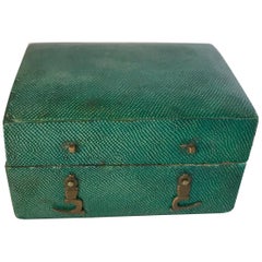 18th Century Shagreen Box with Green Leather Interior