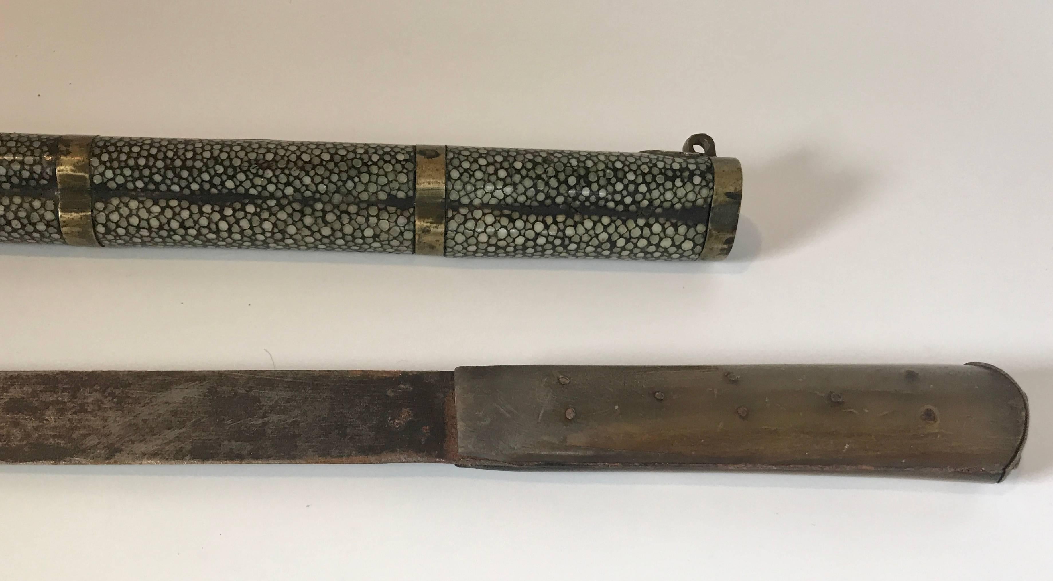 18th Century Shagreen Cutlery Case In Good Condition For Sale In Nashville, TN
